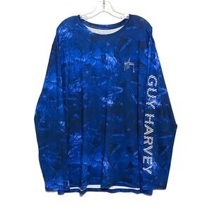 Guy Harvey Long Sleeve Performance Fishing Shirt Mens 2XL Ocean Marlin Outdoors